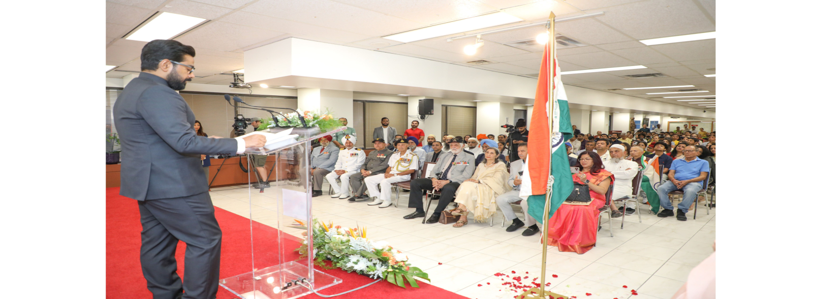 Acting Consul General addresses the gathering at the 79th Independence Day